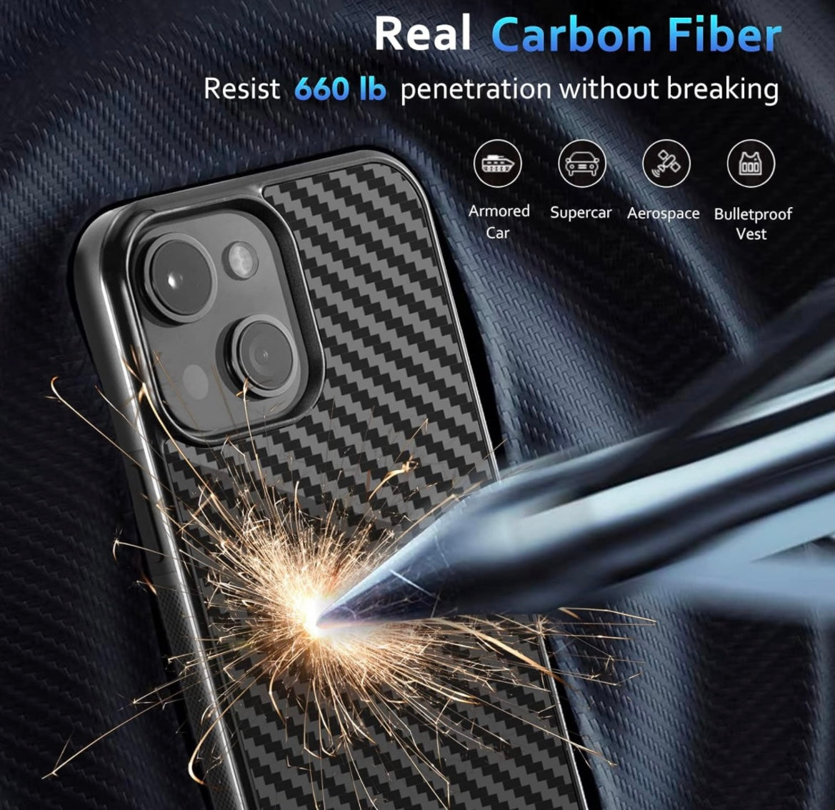 iPhone 13 Series Real Carbon Fiber Case