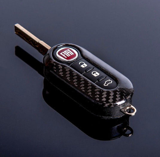 Real Carbon Fiber Fiat Key Cover