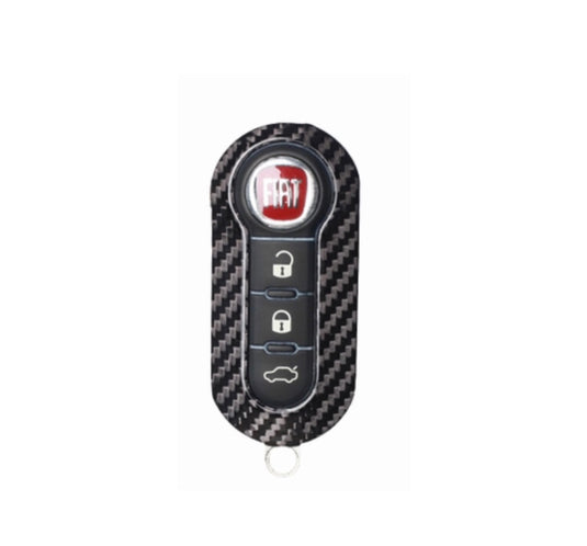 Real Carbon Fiber Fiat Key Cover